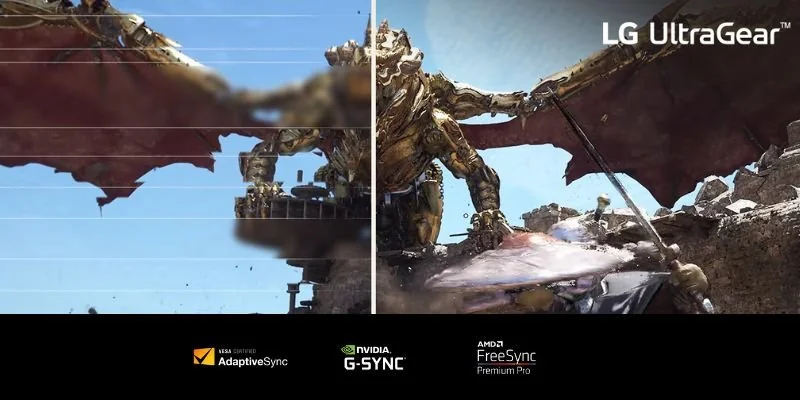 UltraGear OLED monitor at a gaming desk