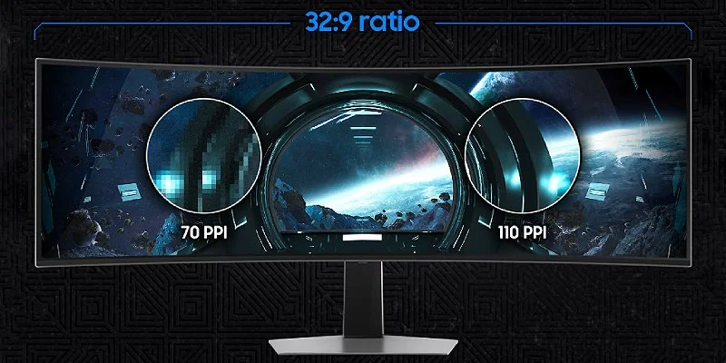 Odyssey G9 monitor at a gaming desk