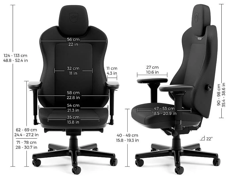 Design details of the black ATMOSHELL chair