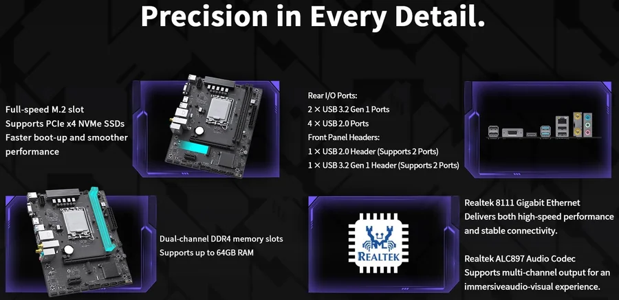 Motherboard MAXSUN Challenger B760M-F WiFi