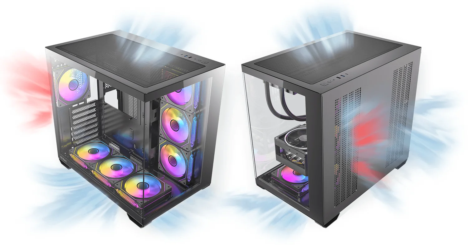 מארז Antec CX Mirror Black מבט קדמי