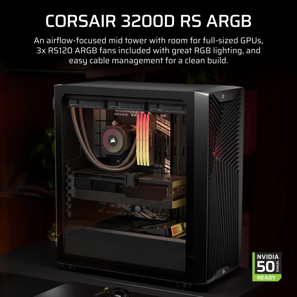 Corsair 3200D RS ARGB PC case – black – additional view