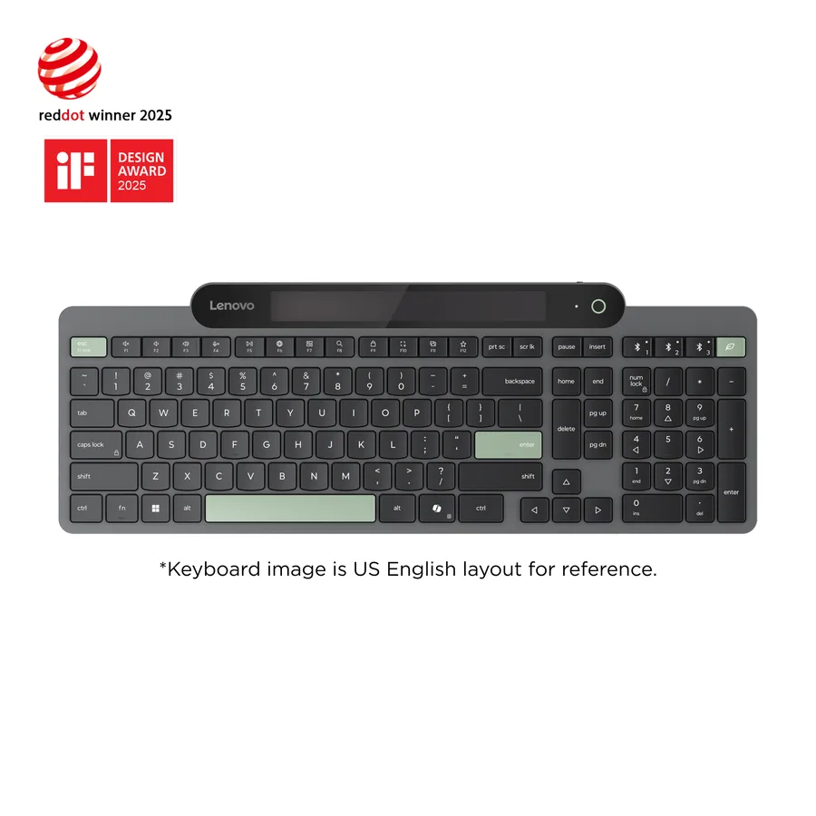 Lenovo Self-Charging Bluetooth Keyboard Hebrew 212