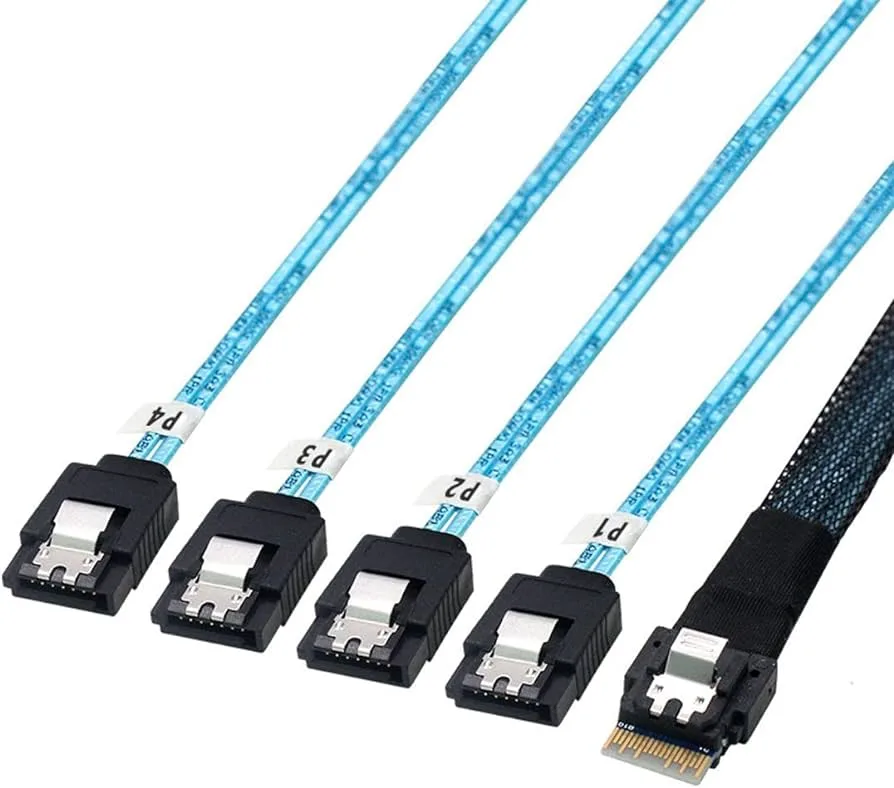 Gigabyte SlimSAS SFF-8654 i4 to 4x SATA 60cm