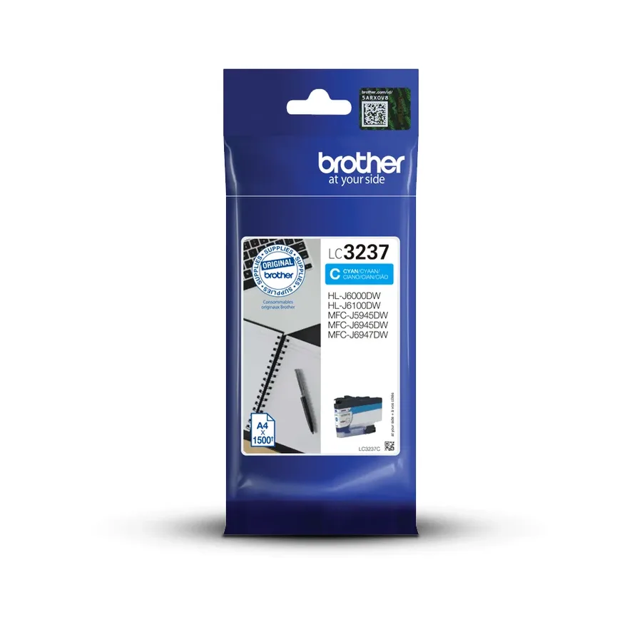 Brother LC-3237C J6100 ציאן