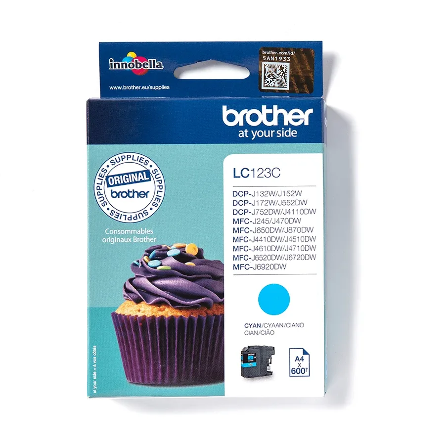 Brother LC-123C MFC-J4410 ציאן