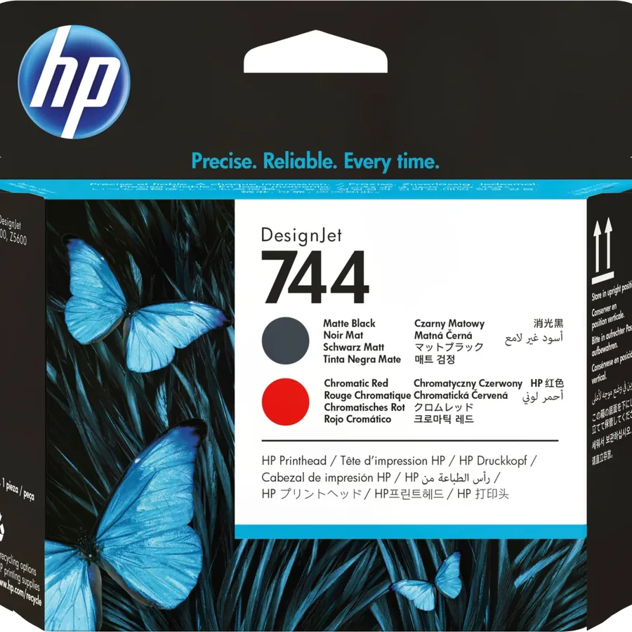 HP 744 чёрный красный