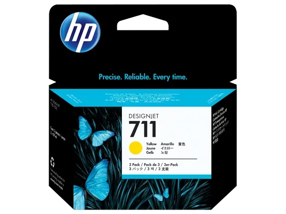 HP 711 3-Pack T-520/120 yellow