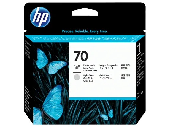 HP 70 שחור פוטו, אפור בהיר