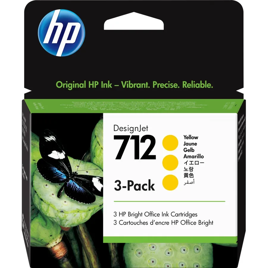 HP 712 29ml 3-Pack yellow