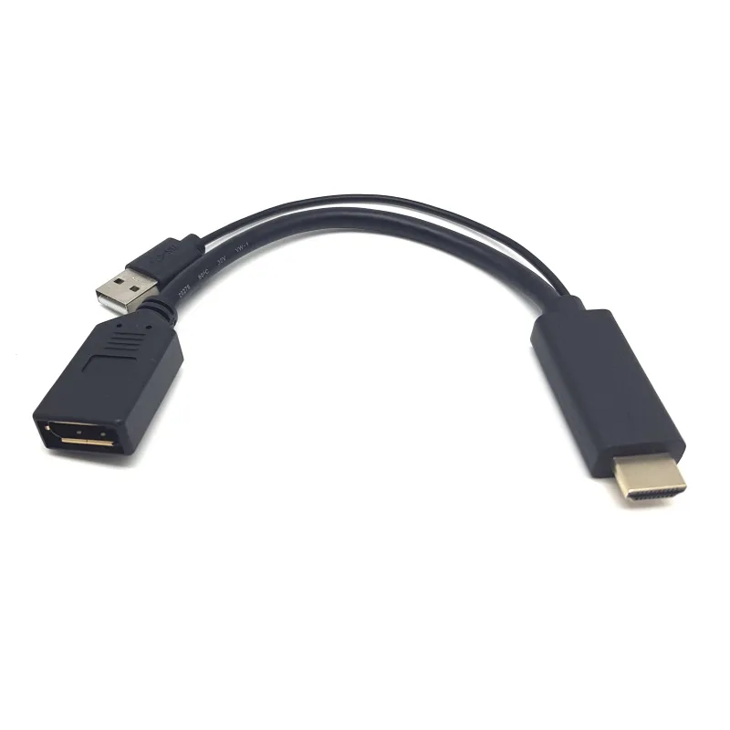 Gold Touch HDMI to DP with USB Power Adapter