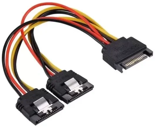 Gold Touch SATA Power Splitter Cable with Clip
