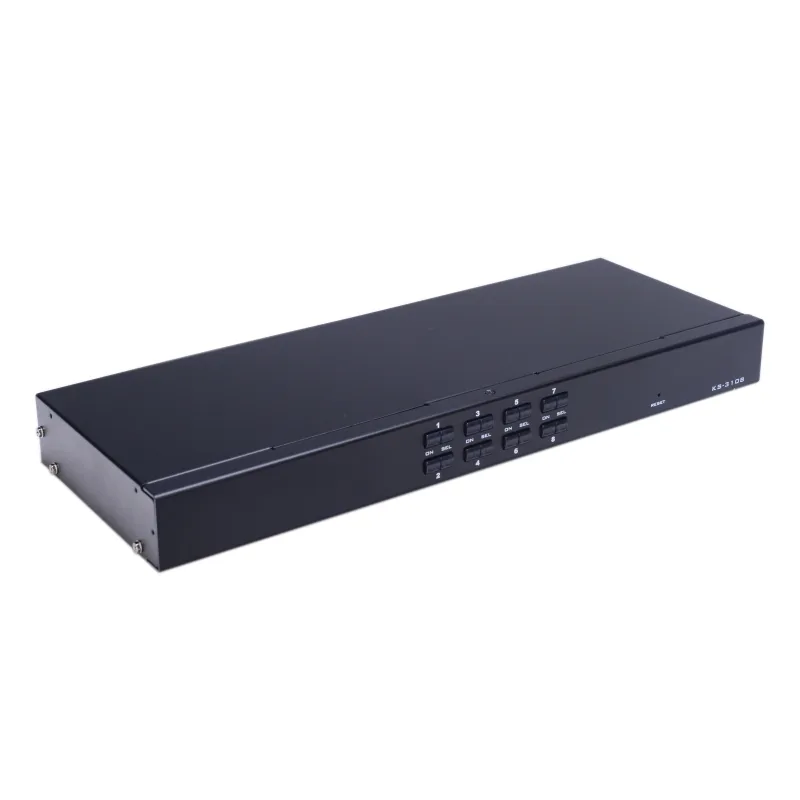 Gold Touch 8 Ports KVM Switch with LAN Connection