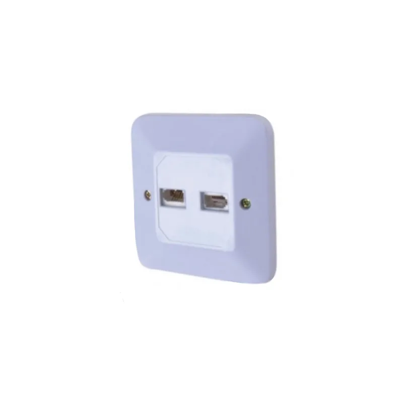 Luggar In Wall Plastic Box for Dual UK Telephone Jack