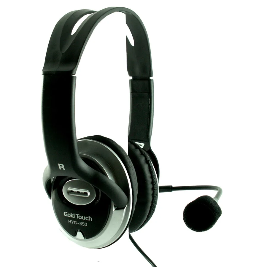 Gold Touch Headset with Microphone