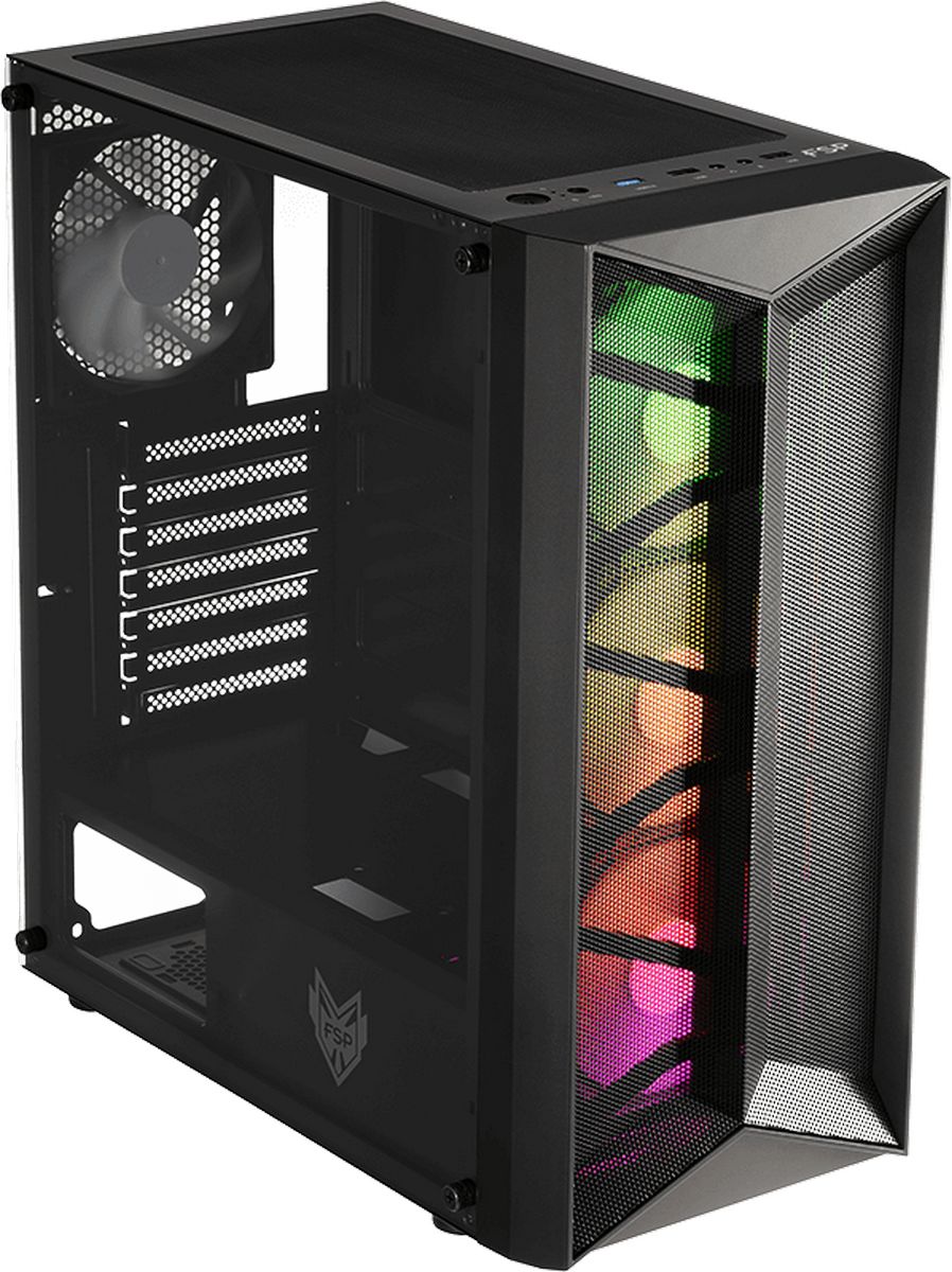 מארז FSP CMT 211A ATX Mid Tower צבע שחור