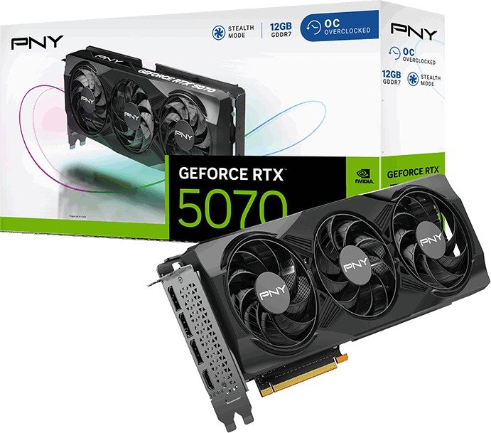 ВидеоКарта PNY GeForce RTX 5070 ARGB EPIC-X RGB Overclocked Triple VCG507012TFXPB1-O