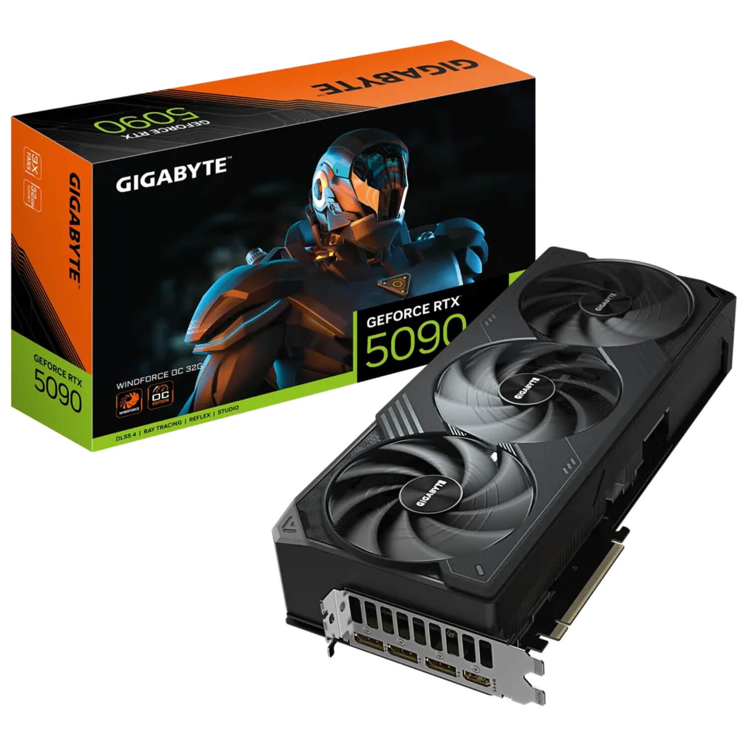 כרטיס מסך Gigabyte GeForce RTX 5090 WINDFORCE OC 32G GV-N5090WF3OC-32GD