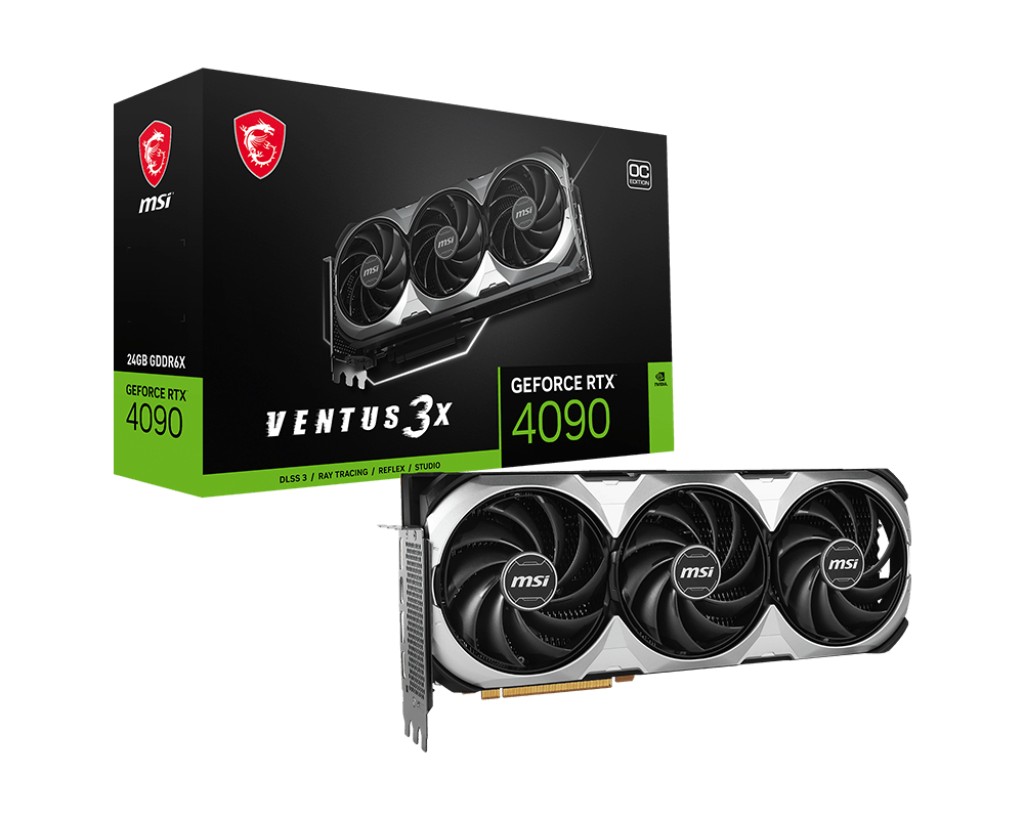 ВидеоКарта MSI GeForce RTX 4090 VENTUS 3X E 24G OC NVIDIA GeForce RTX 4090