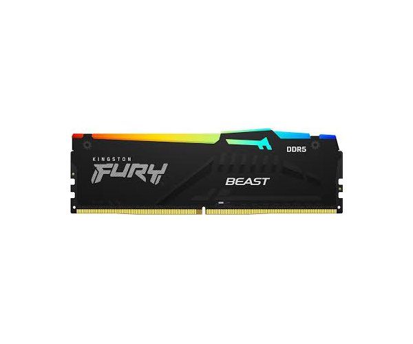זיכרון לנייח DRAM Kingston Fury Beast RGB KF560C36BBEA-32 32GB DDR5 6000Mhz CL36 1.35V צבע שחור