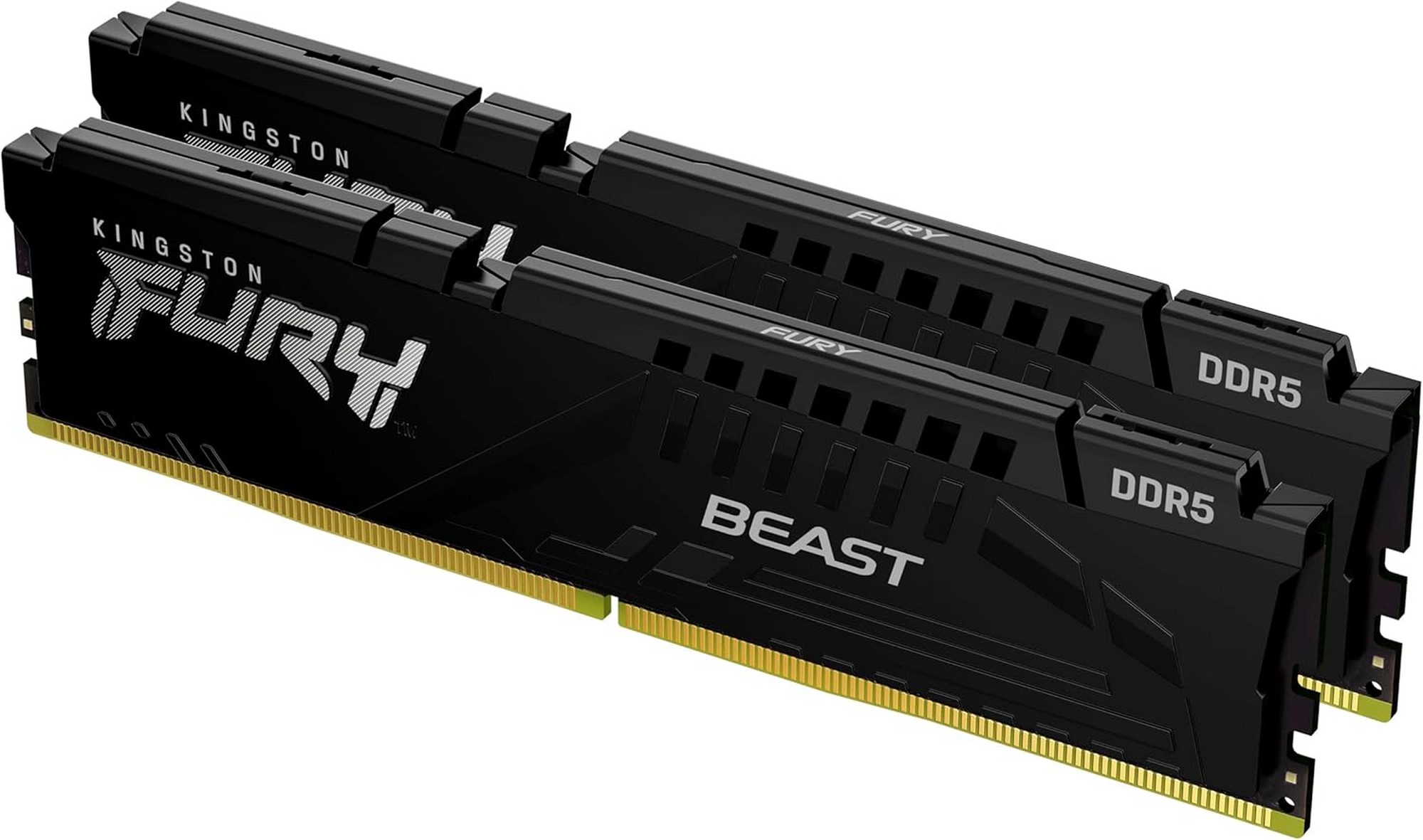 זיכרון לנייח DRAM Kingston Fury Beast KF560C36BBE2K2-32 KIT 32GB (2x16GB) DDR5 6000MHz CL40 AMD EXPO v1.1, Intel XMP 3.0 צבע שחור