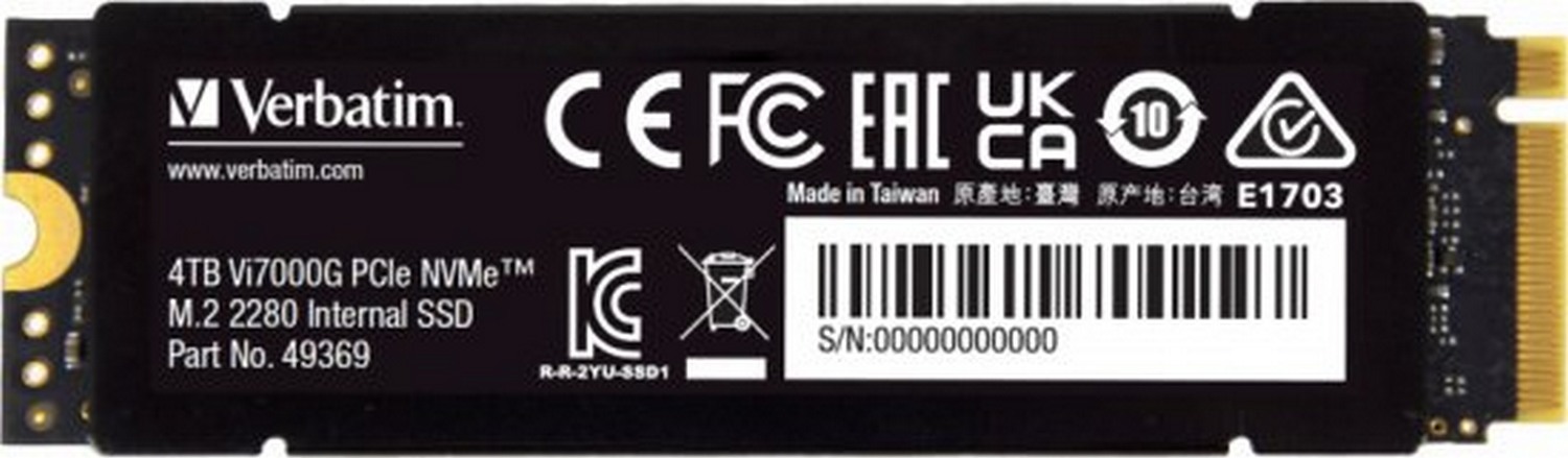 SSD Диск Verbatim Vi7000G M.2 2280 4TB PCIe Gen4x4